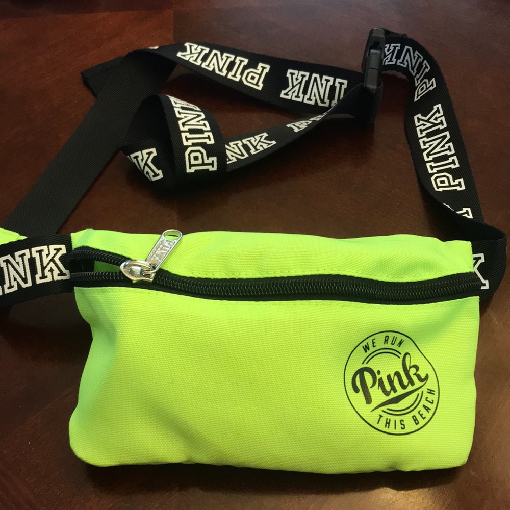PINK fanny pack and koozie 💚
